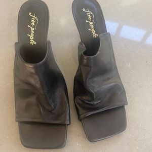 Free People Leather Slide Heel